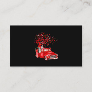 Carte De Visite Camion rouge husky Valentine Butterfly Heart
