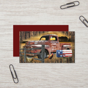 Carte De Visite Camion rouge Vintage Camion rouge Camion agricole