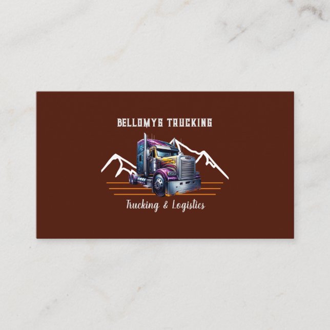 Carte De Visite Camion Semi-Camion Et Logistique (Devant)