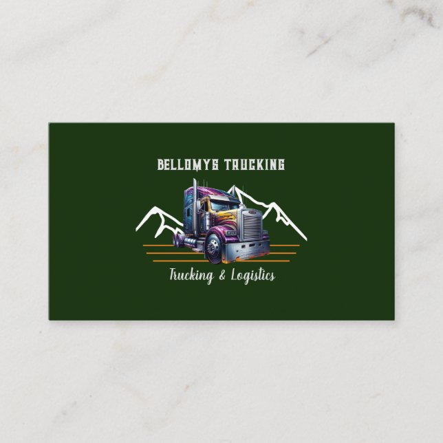Carte De Visite Camion Semi-Camion Et Logistique (Devant)