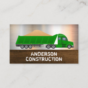 Carte De Visite Camion vert   Fournitures de construction