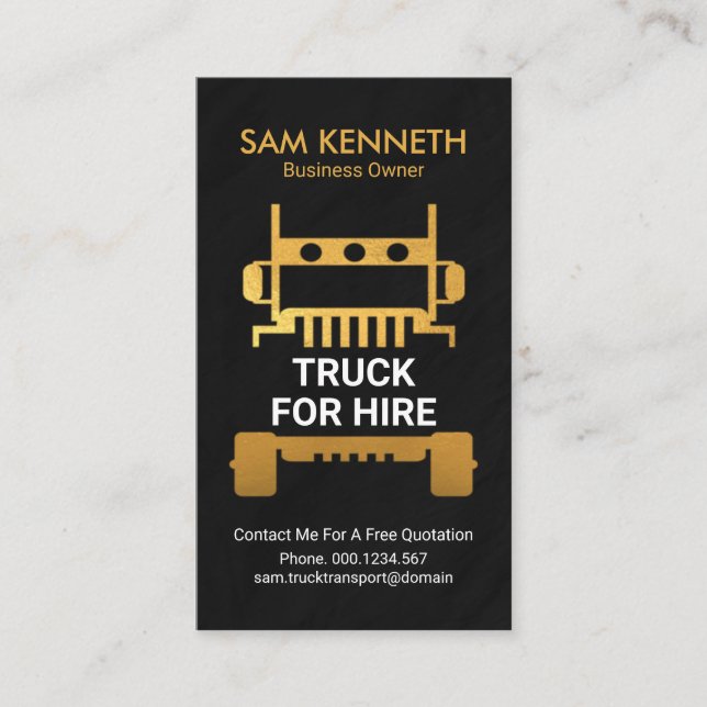 Carte De Visite Camionnage de granit pour camions semi-bonbons Fau (Devant)