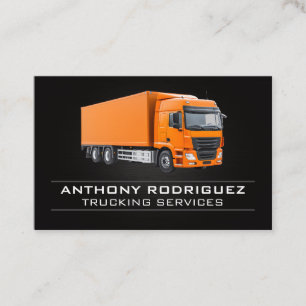 Carte De Visite Camions orange   Services de transport routier