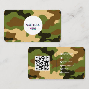 Carte De Visite Camo Forêt - Conception entièrement personnalisabl