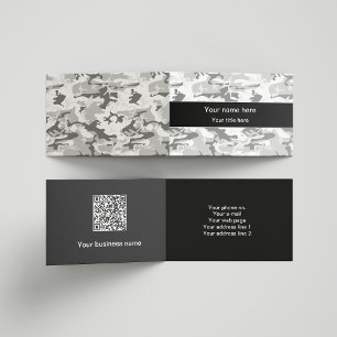 Carte De Visite Camo gris, Camo d'hiver, Camouflage neige, Militai