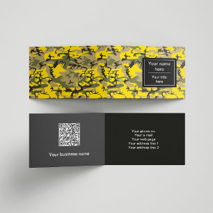 Carte De Visite Camo jaune et vert, camouflage, militaire, armée