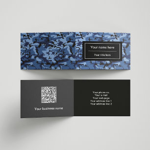 Carte De Visite Camo Navy, Camouflage Bleu, Militaire, Armée