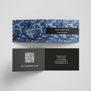 Carte De Visite Camo Navy, Camouflage Bleu, Militaire, Armée