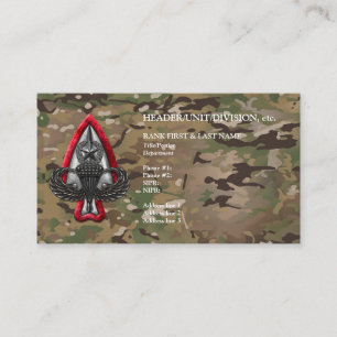 Carte de visite Camo personnalisable Fort Liberty