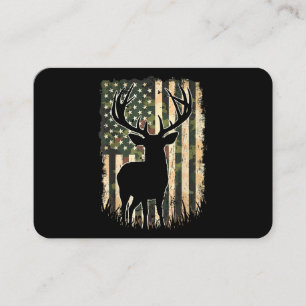 Carte De Visite Camo US Drapeau Chasse aux Cerfs Chasse au Camofla