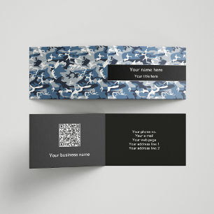 Carte De Visite Camouflage bleu neige d'hiver, Militaire, Armée