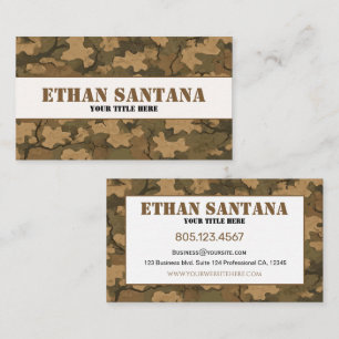 Carte De Visite Camouflage de texture feuille