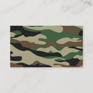 Carte De Visite Camouflage Modèle brun vert