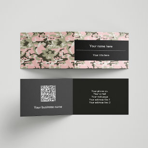 Carte De Visite Camouflage rose et vert, Militaire, Armée