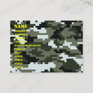 Carte De Visite Camouflage urbain/Camo de 8 de bit Digitals de