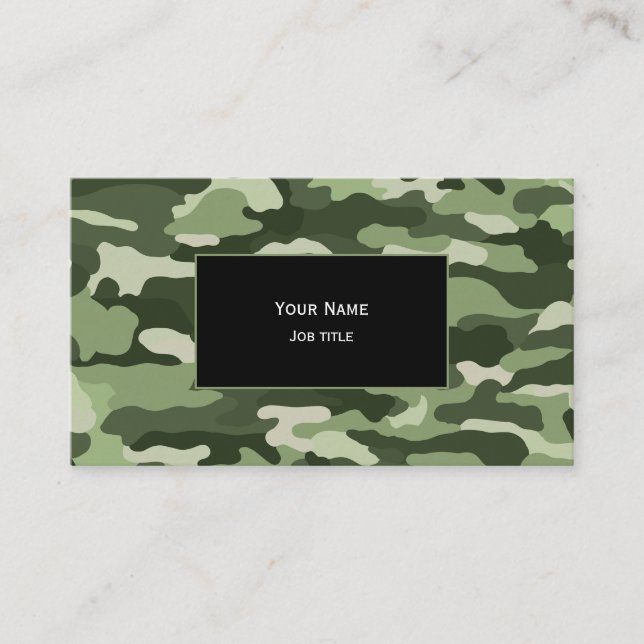 Carte De Visite Camouflage vert (Devant)