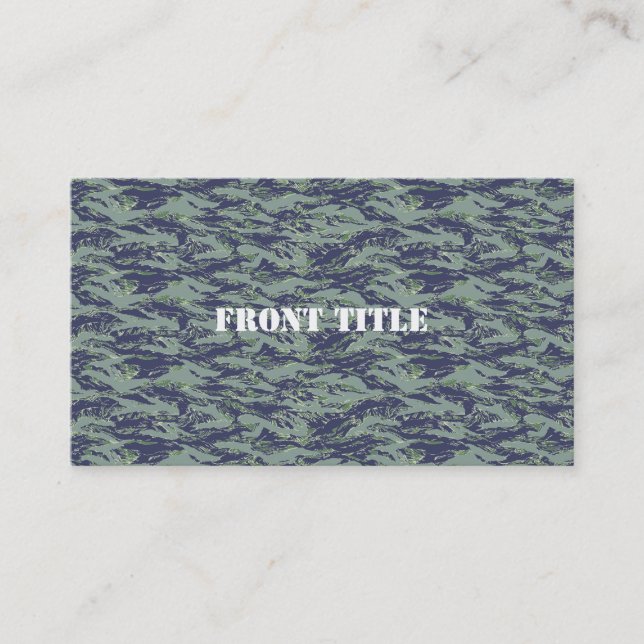 Carte De Visite Camouflage vert olive Tigerstripe (Devant)