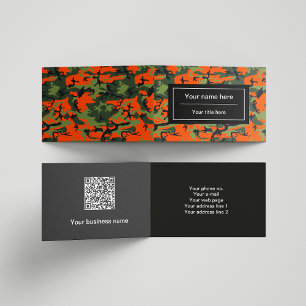 Carte De Visite Camouflage vert orange, Militaire, Armée