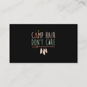 Carte De Visite Camp Hair Ne vous souciez pas Funny Camping Camper