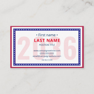 Carte De Visite Campagne bilingue Coordonnées Info Voter Sensibili