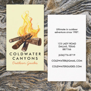 Carte De Visite Campfire OutdoorsCamp Randonnée Aventure Scouts