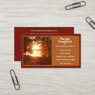 Carte De Visite Camping de la forêt de Bourgogne foncée