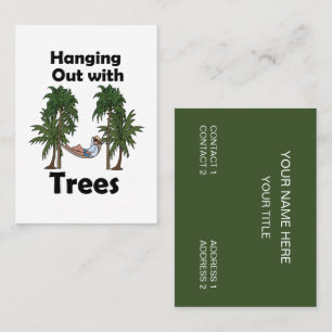Carte De Visite Camping en hamac Se détendre avec les arbres Campi