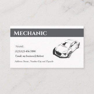 Carte De Visite camping services editable card