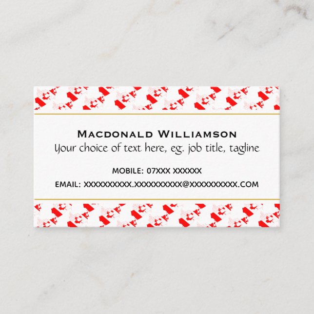 Carte De Visite CANADA Écriture chrétienne John 3:16 (Devant)