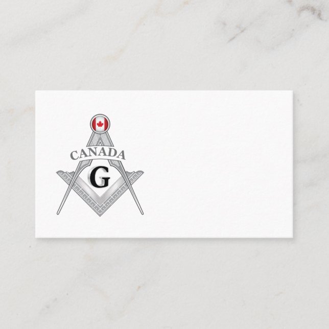 Carte De Visite Canada freemasonry sign (Devant)