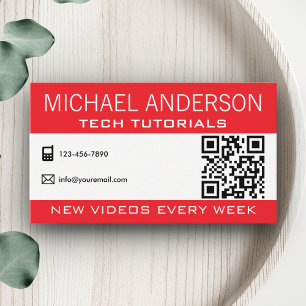 Carte De Visite Canal YouTube YouTuber professionnel