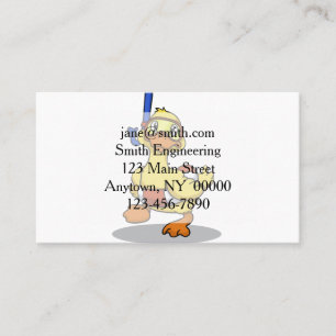 Carte De Visite Canard portant un masque de snorkeling  choisir la