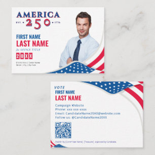 Carte De Visite Candidat à la campagne électorale America 250