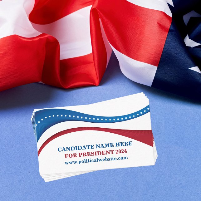 Carte De Visite Candidat aux élections politiques personnalisées 2 (Créateur téléchargé)
