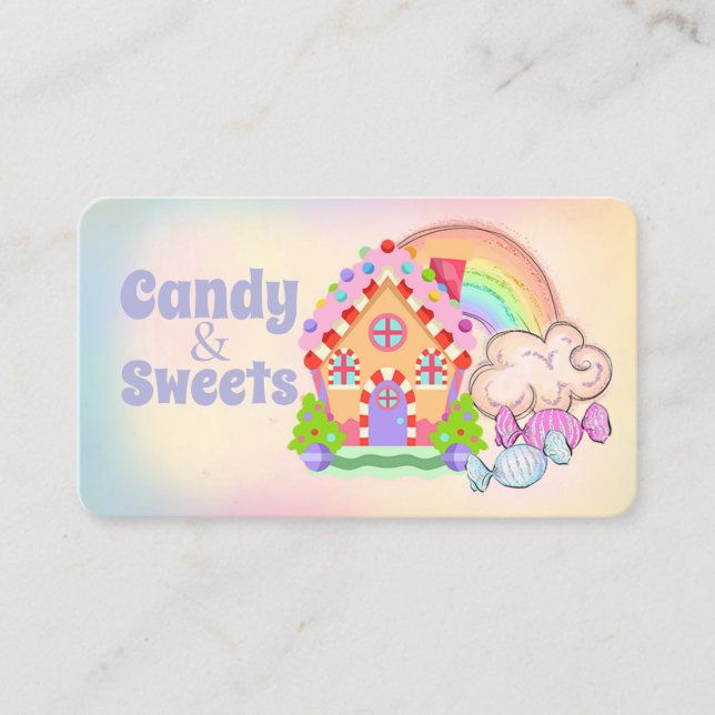 Carte De Visite Candy Land Sweets and Traitements Candy Shop (Devant)