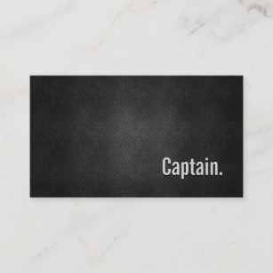 Carte De Visite Capitaine Cool Simplicité en métal noir