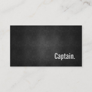 Carte De Visite Capitaine Cool Simplicité en métal noir