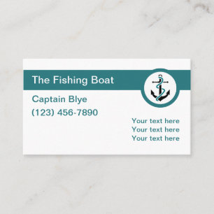 Carte De Visite Capitaine de bateau de pêche moderne