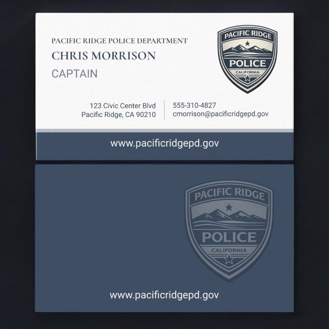 Carte De Visite Capitaine de police (Créateur téléchargé)