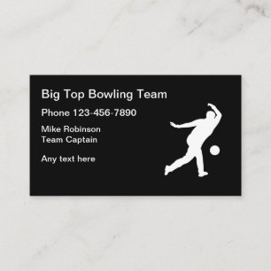 Carte De Visite Capitaine d'équipe de bowling