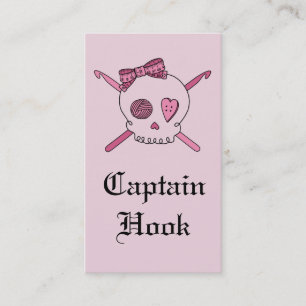 Carte De Visite Capitaine Hook Skull et crochets de crochet (dos