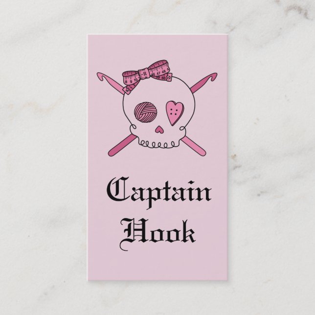 Carte De Visite Capitaine Hook Skull et crochets de crochet (dos (Devant)