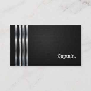 Carte De Visite Capitaine Professional Black Silver
