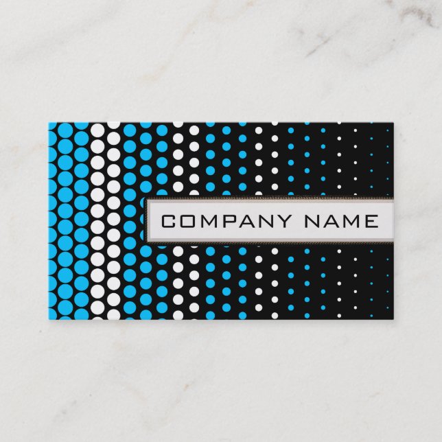 Carte De Visite Capri et White Polka Dot Professional (Devant)