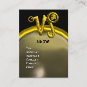 CARTE DE VISITE CAPRICORN ZODIAC SIGNE JEWEL MONOGRAS