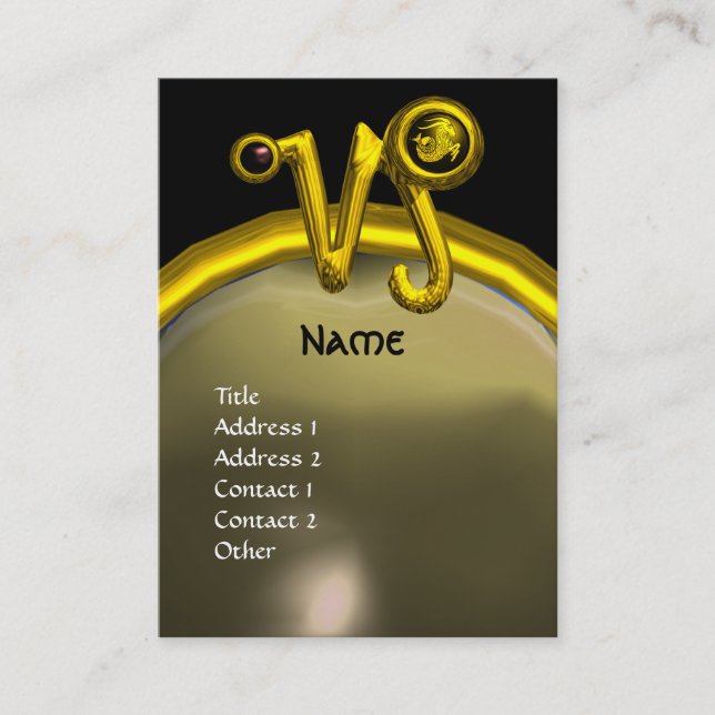 CARTE DE VISITE CAPRICORN ZODIAC SIGNE JEWEL MONOGRAS (Devant)