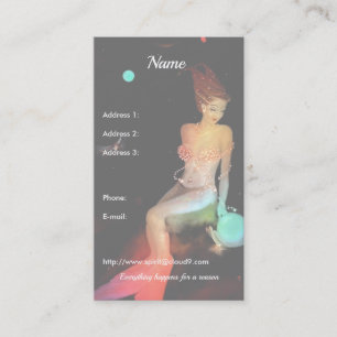 Carte De Visite Capricorne et Crystal Ball