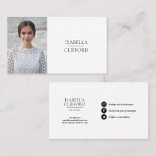 Carte De Visite Capture d'écran d'un modèle d'acteur