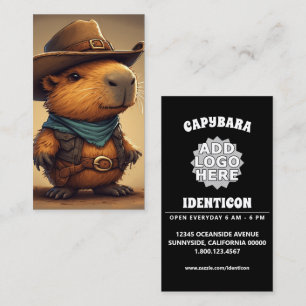 Carte De Visite capybara cow-boy