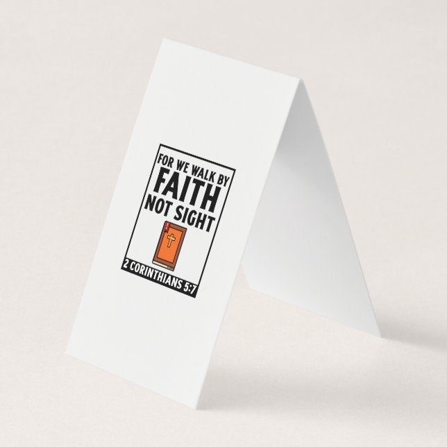 Carte De Visite Car nous marchons par foi chrétienne foi religieus (Devant)